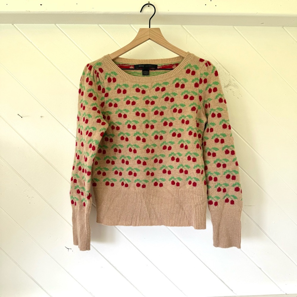 Mark Jacobs wool blend cherry sweater - image 1